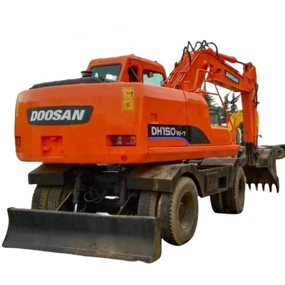 사용 된 Doosan DH150W-7 Excavator HINO 엔진 15000 kg 기계 무게와 일본