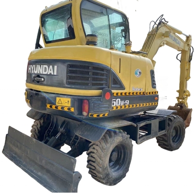 6TON 가동 무게 사용 된 디거 현대 60W-9 크롤러 기계 부드럽고 작동
