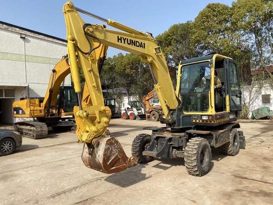 6TON 가동 무게 사용 된 디거 현대 60W-9 크롤러 기계 부드럽고 작동