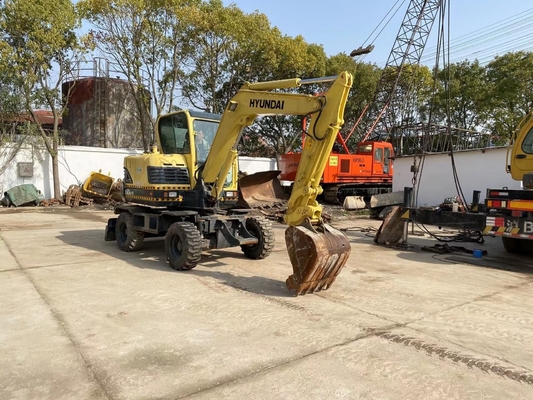 6TON 가동 무게 사용 된 디거 현대 60W-9 크롤러 기계 부드럽고 작동