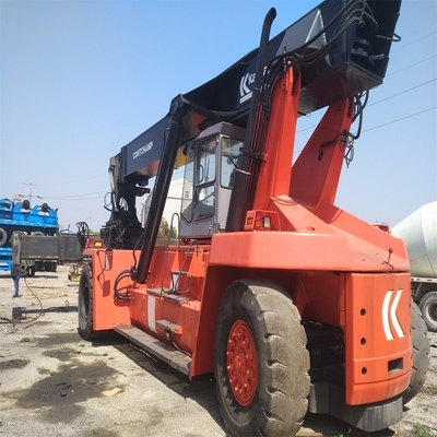 90% Kalmar Reach Stacker DRD450 타워 크레인 45톤 컨테이너 망원경 핸들러