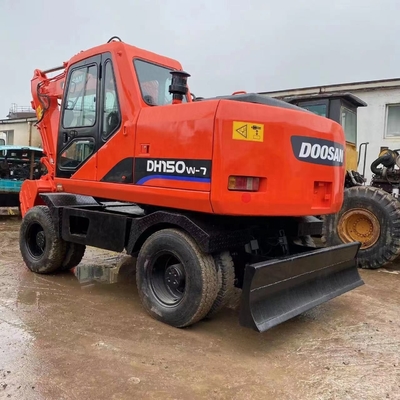 일본 Doosan DH150W-7 원본 페인트와 0.1m3 버킷 용량으로 발굴기 일본