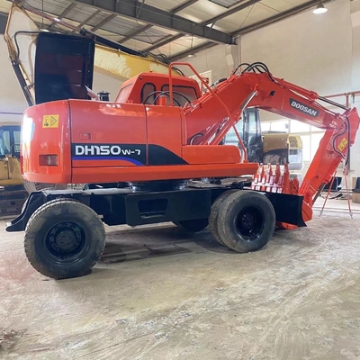 일본에서 사용 된 Doosan DH150W-7 15톤 크롤러 발굴기