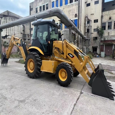 중고용 일본 오리지널 배크호 로더 사용 된 Caterpillar CAT 420F 가중 작업