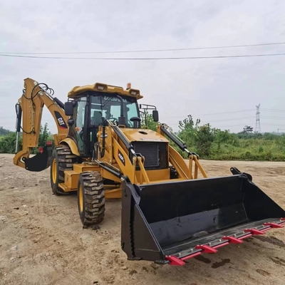 일본 오리지널 페인트 사용 된 배크호 로더 HINO 엔진 20톤 Caterpillar 420F를 위해