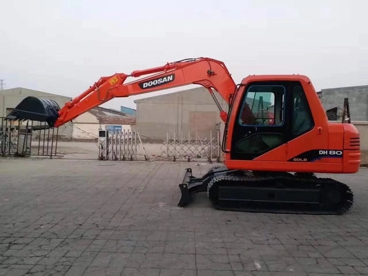 일본에서 사용 된 Doosan DH80 발굴기 원본 페인트와 Liyuan 수압 실린더