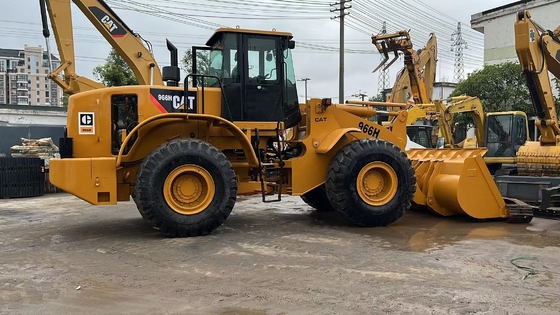 CAT 966H 휠 로더 4륜 구동으로 된 중고 건설 기계