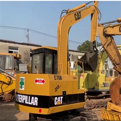 40kW 사용된 Caterpillar 미니 발굴기 중고용 발굴기 E70B 원색