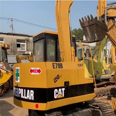 40kW 사용된 Caterpillar 미니 발굴기 중고용 발굴기 E70B 원색