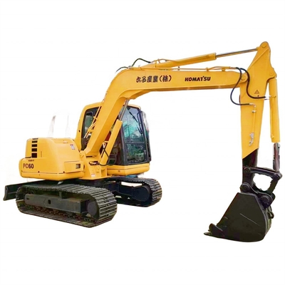 6000 KG 코마쓰 PC60 원형 수압 펌프와 함께 중고용 크롤러 덱거 발굴기