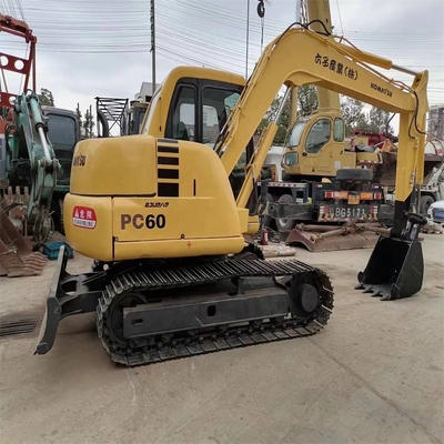 6000 KG 코마쓰 PC60 원형 수압 펌프와 함께 중고용 크롤러 덱거 발굴기