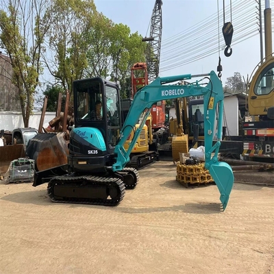 좋은 상태의 Kobelco SK35 수압 크롤러 파고기 3.5TON 운영 무게