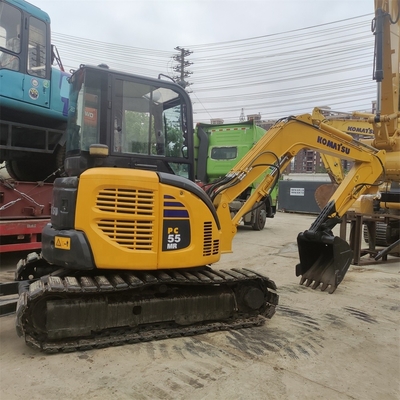 원본 일본 엔진과 다른 수압 펌프와 함께 KOMATSU PC55MR 크롤러 발굴기