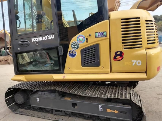 노란색 KOMATSU PC70 발굴기 크롤러 7톤 지동 발굴기 수압 밸브