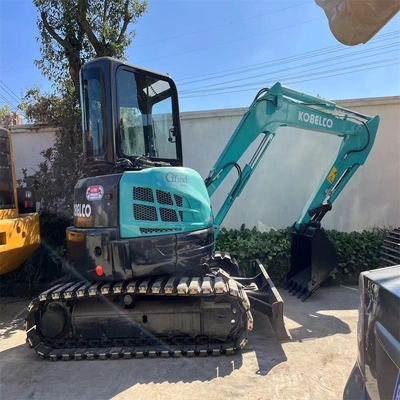 중고 Kobelco SK55SR 미니 발굴기 5.5 톤 사용된 객실 0-2000 근무 시간
