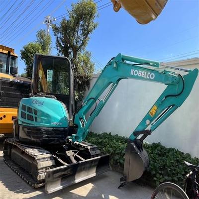 중고 Kobelco SK55SR 미니 발굴기 5.5 톤 사용된 객실 0-2000 근무 시간