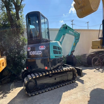 중고 Kobelco SK55SR 미니 발굴기 5.5 톤 사용된 객실 0-2000 근무 시간