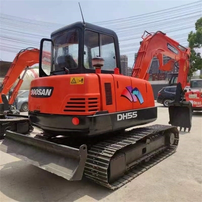 원본 Doosan DH55 발굴기 0.3M3 버킷 용량 및 5.5TON 운영 무게