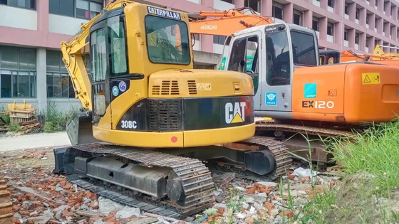 CAT 308C 발굴기 8000kg 기계 무게에 사용 된 수압 건설 발굴기