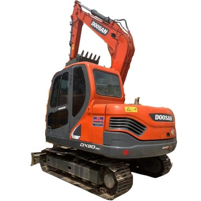 높은 작동 효율 원본 엔진 Doosan DX80 사용 된 발굴기 일본 발굴기