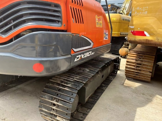 높은 작동 효율 원본 엔진 Doosan DX80 사용 된 발굴기 일본 발굴기