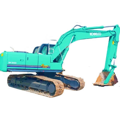 66KW 전력으로 사용 된 Kobelco SK200-6 크롤러 발굴기 좋은 상태