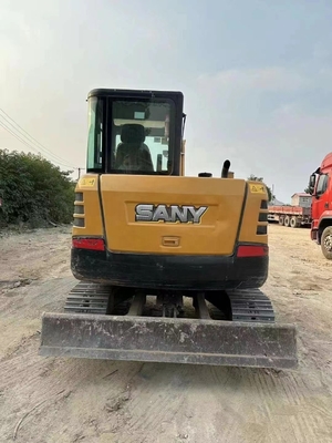 5톤 크롤러 발굴기 사용 된 Sany SY55 오리지널 페인트 수압 중형 발굴기