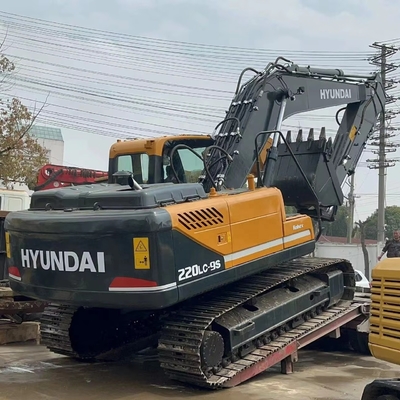 현대 220LC-9s 원본 색상과 한국에서 좋은 상태의 사용 된 발굴기