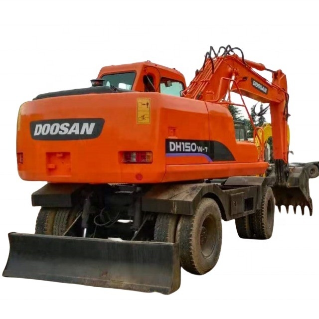 일본에서 온 Doosan DH150W-7 발굴기 낮은 작업 시간 및 Liyuan 수압 실린더