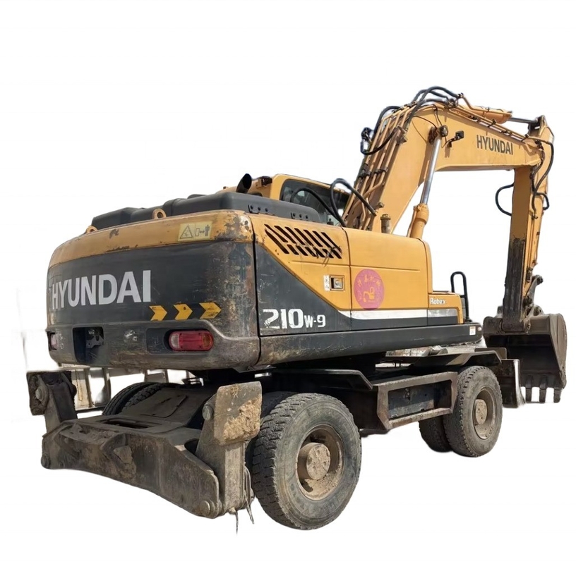 0-2000 작업 시간 사용 된 현대 210W-9 EPA 엔진과 원본 페인트가있는 발굴기