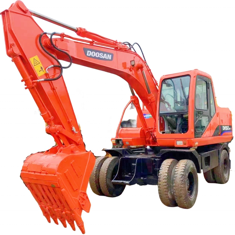 일본에서 사용 된 Doosan DH150W-7 15톤 크롤러 발굴기