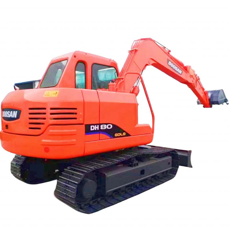 일본에서 사용 된 Doosan DH80 발굴기 원본 페인트와 Liyuan 수압 실린더