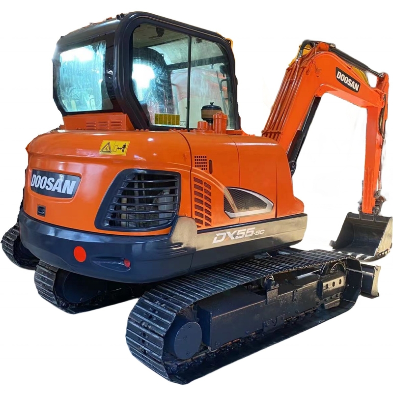 낮은 에너지 소비 Doosan DX55 건설용 발굴기 5.25TON 운영 무게