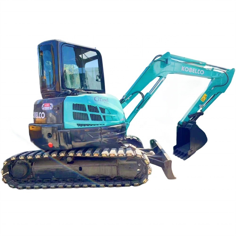 중고 Kobelco SK55SR 미니 발굴기 5.5 톤 사용된 객실 0-2000 근무 시간