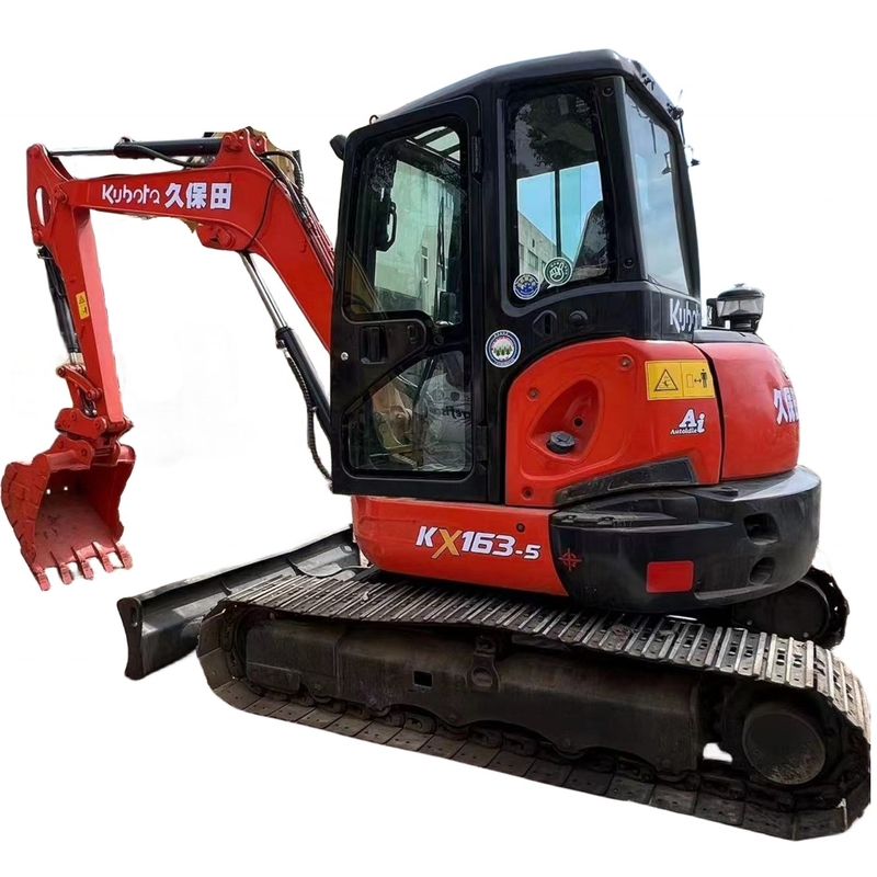 일본 오리지널 KUBOTA KX163 미니 발굴기 6톤 크롤러 건설 기계