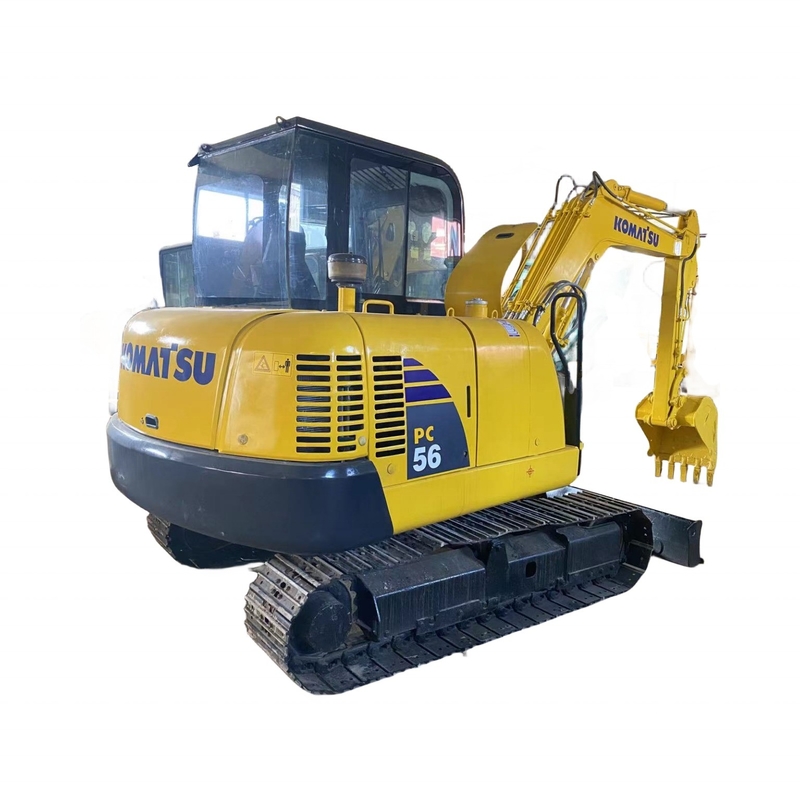 일본에서 사용 된 미니 디거 5.6TON KOMATSU PC56 크롤러 발굴기 저연료 소비