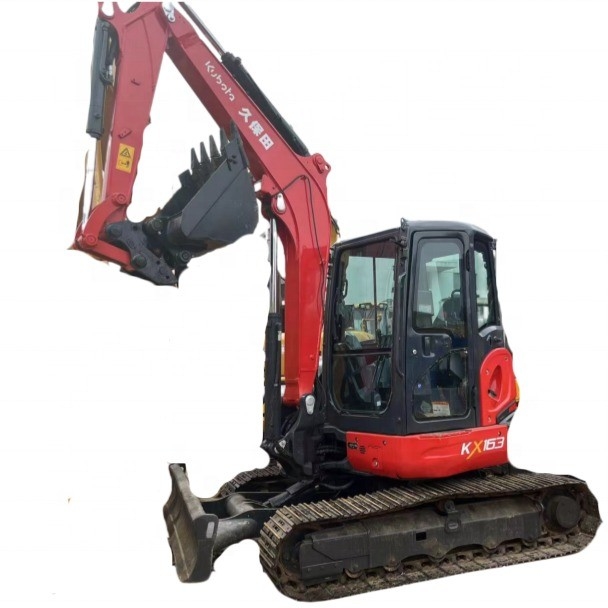 낮은 시간 6톤 KUBOTA KX163 발굴기 일본 원본 1 개의 수압 미니 발굴기
